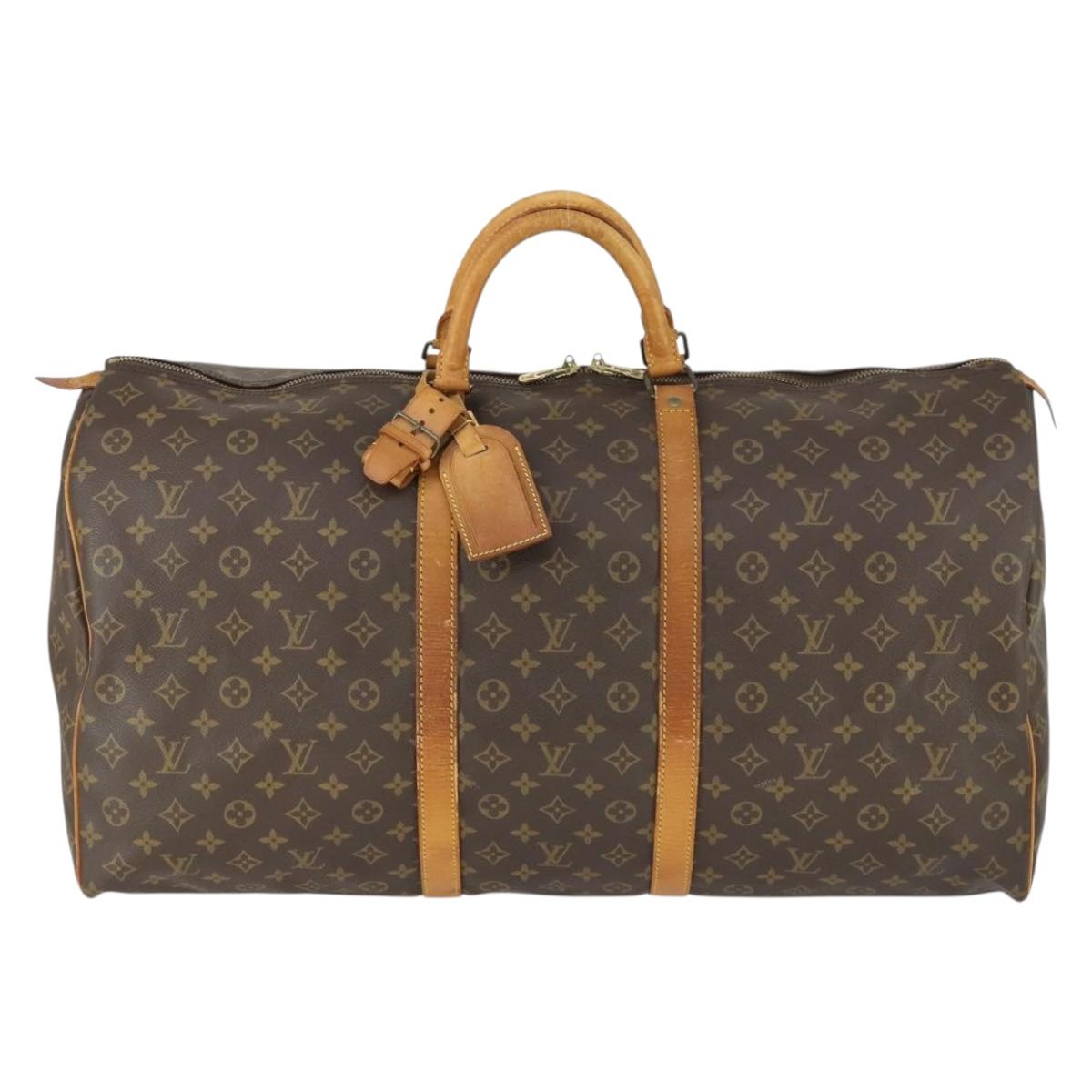 LOUIS VUITTON Monogram Keepall 60 Boston Bag M41422 LV Auth 162733