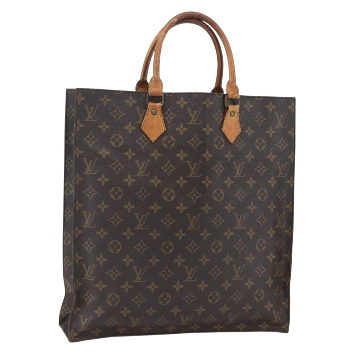 LOUIS VUITTON Monogram Sac Plat Hand Bag M51140 LV Auth 162736