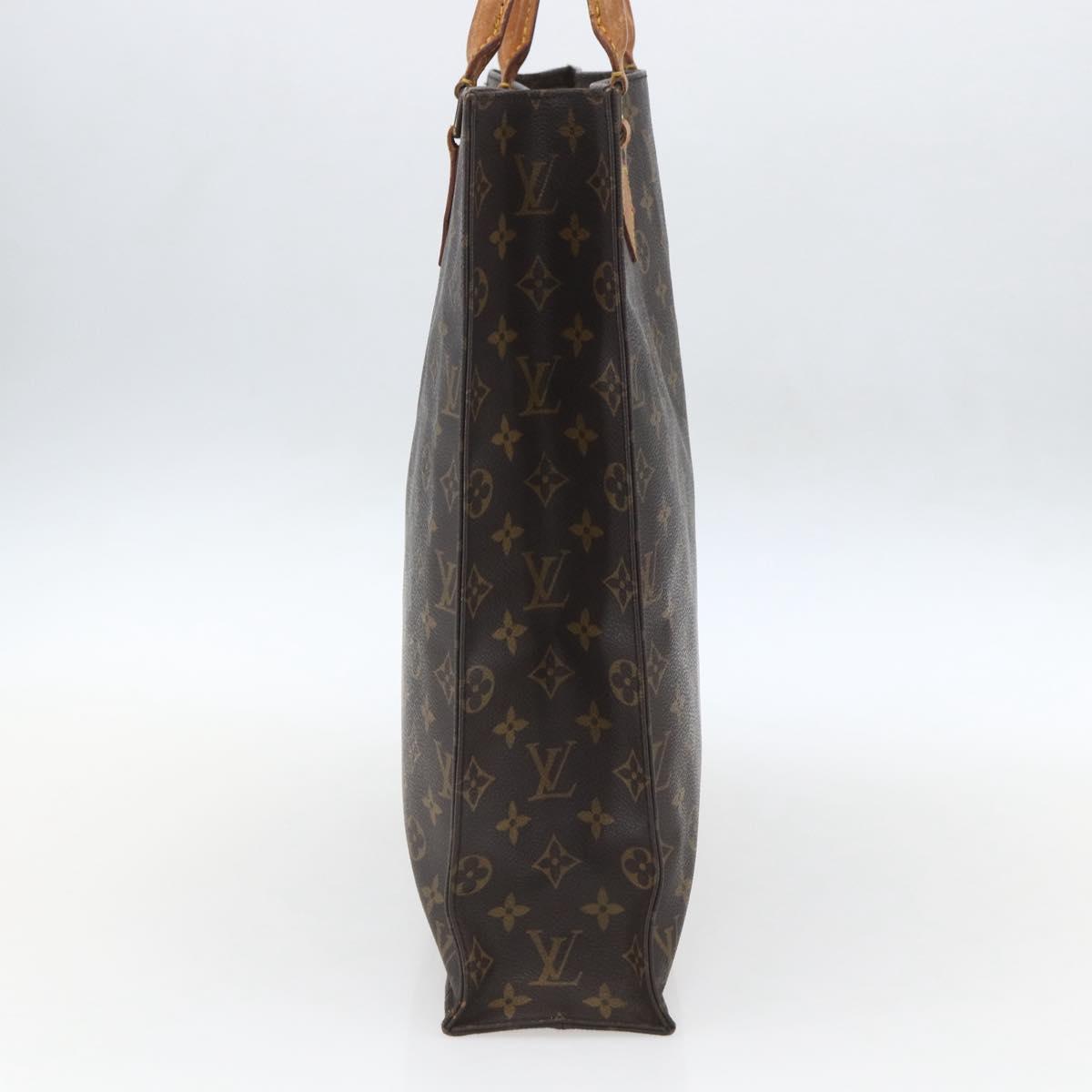 LOUIS VUITTON Monogram Sac Plat Hand Bag M51140 LV Auth 162736