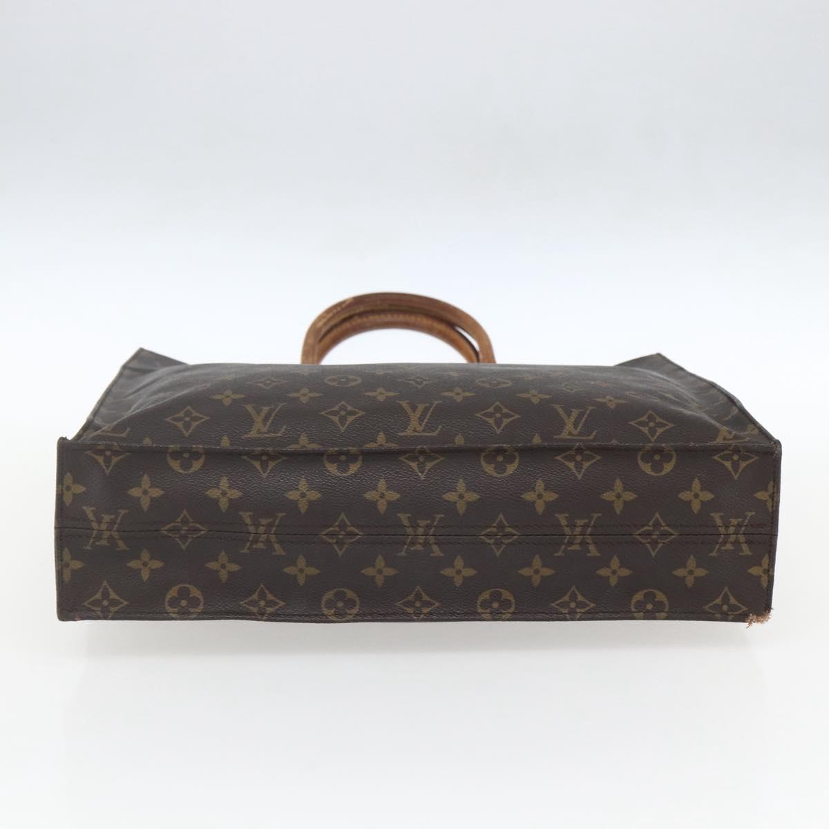 LOUIS VUITTON Monogram Sac Plat Hand Bag M51140 LV Auth 162736