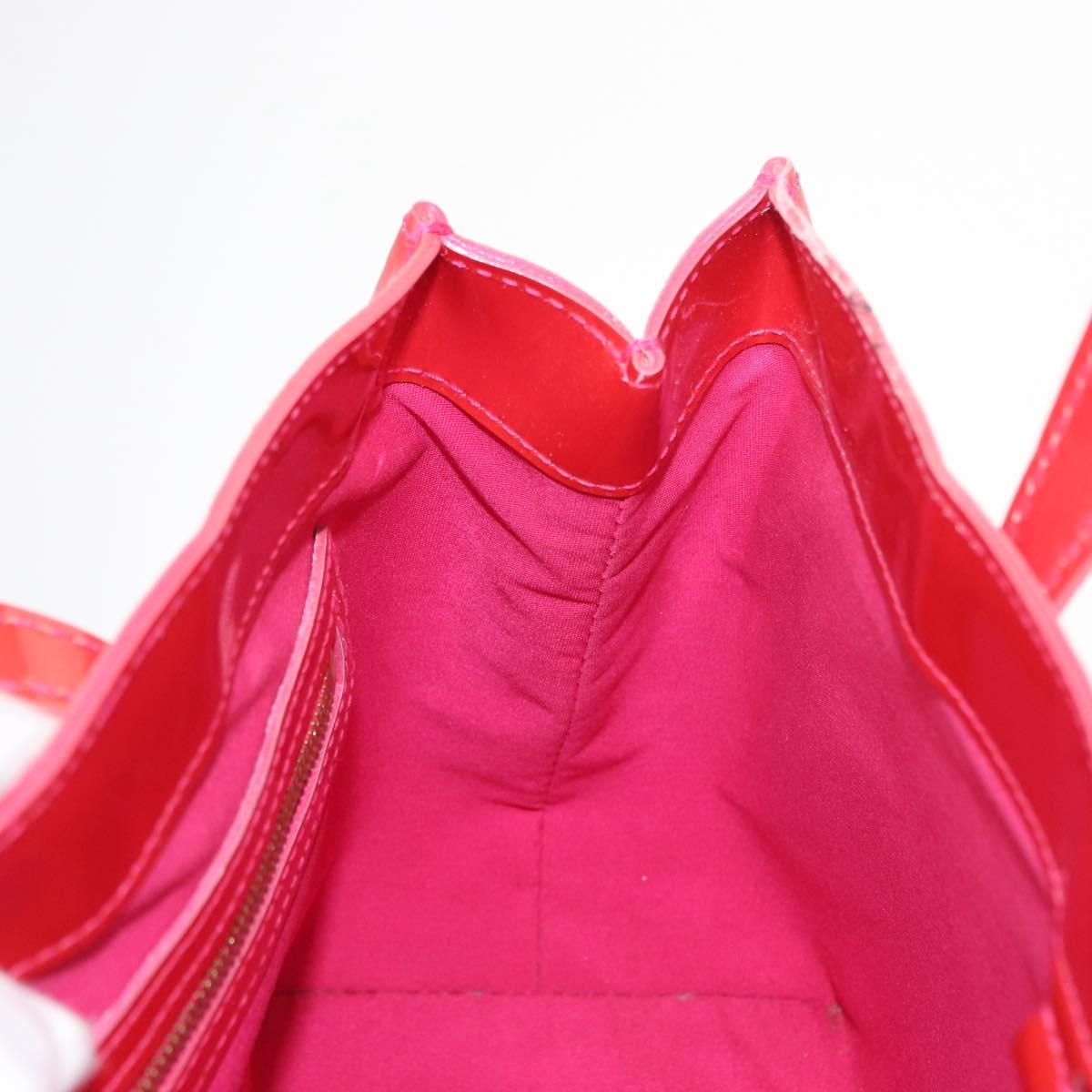 LOUIS VUITTON Vernis Wilshire Boulevard Bag Rose Pop M93643 LV Auth 162738