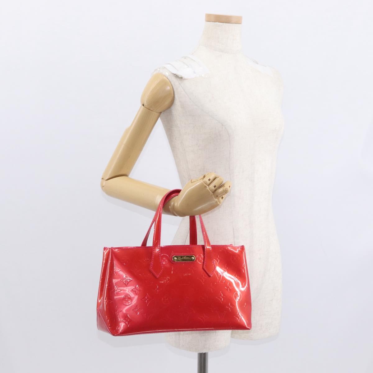 LOUIS VUITTON Vernis Wilshire Boulevard Bag Rose Pop M93643 LV Auth 162738