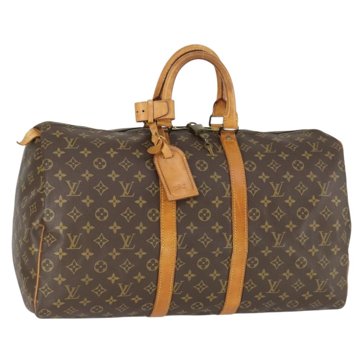 LOUIS VUITTON Monogram Keepall 50 Boston Bag M41426 LV Auth 162749