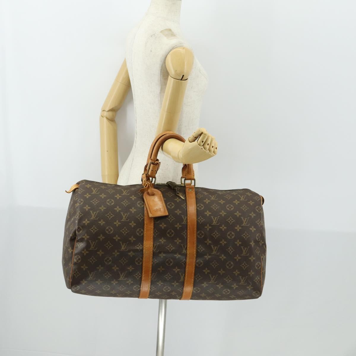 LOUIS VUITTON Monogram Keepall 50 Boston Bag M41426 LV Auth 162749