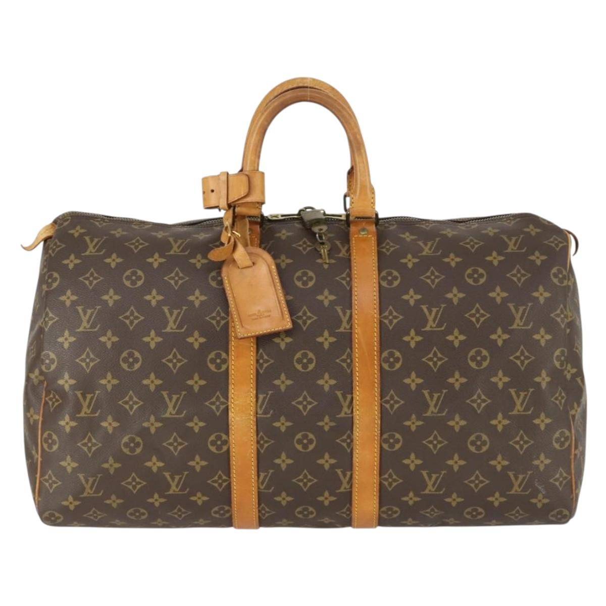 LOUIS VUITTON Monogram Keepall 50 Boston Bag M41426 LV Auth 162749