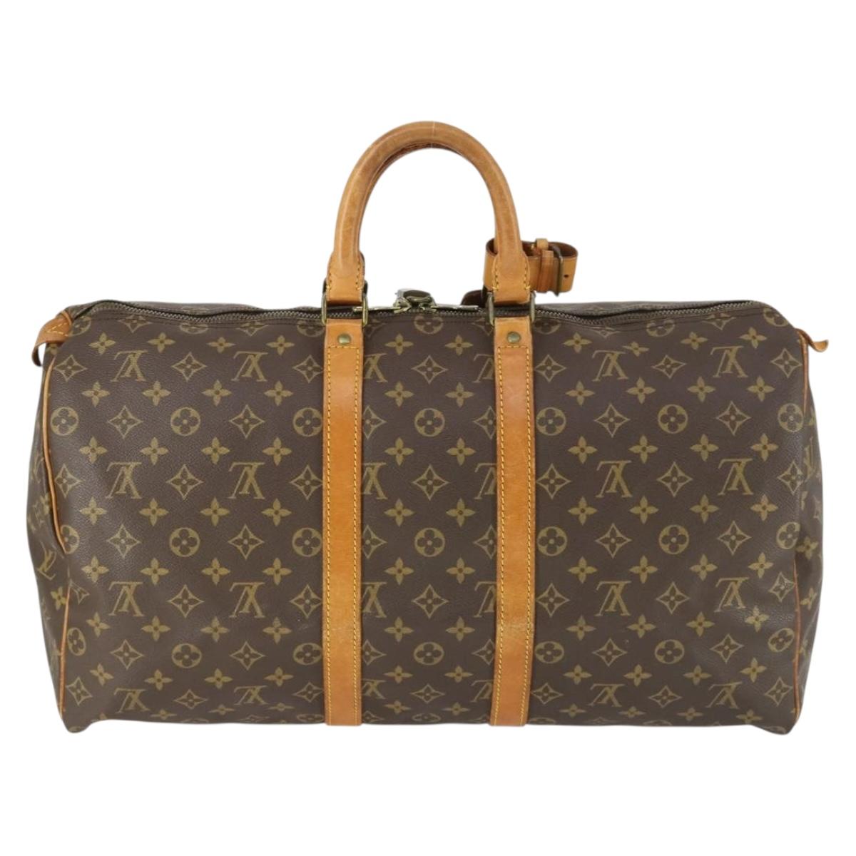 LOUIS VUITTON Monogram Keepall 50 Boston Bag M41426 LV Auth 162749