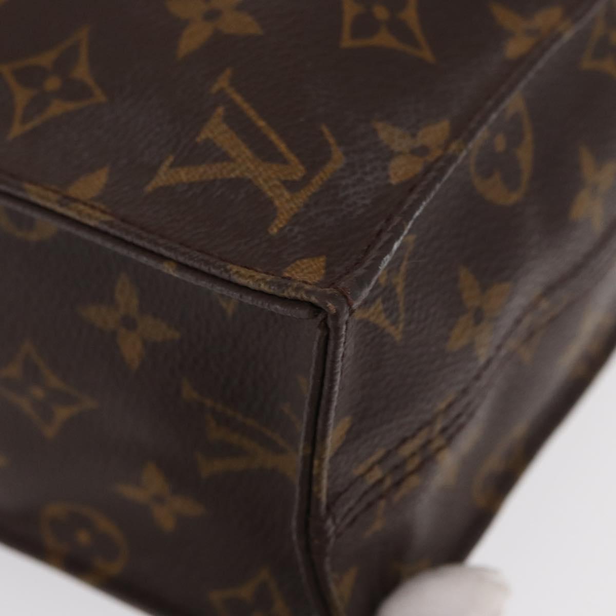 LOUIS VUITTON Monogram Sac Plat Hand Bag M51140 LV Auth 162756