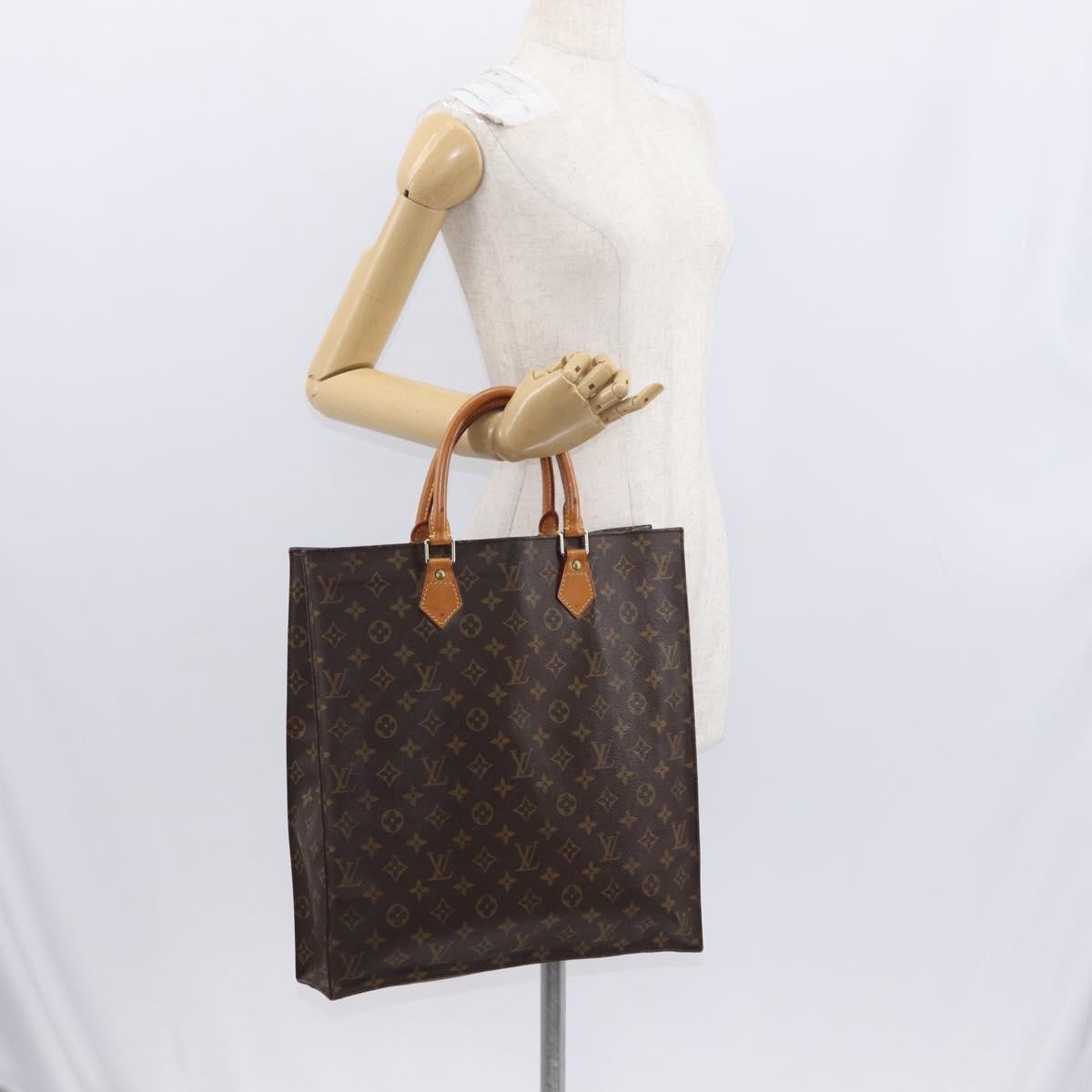 LOUIS VUITTON Monogram Sac Plat Hand Bag M51140 LV Auth 162756
