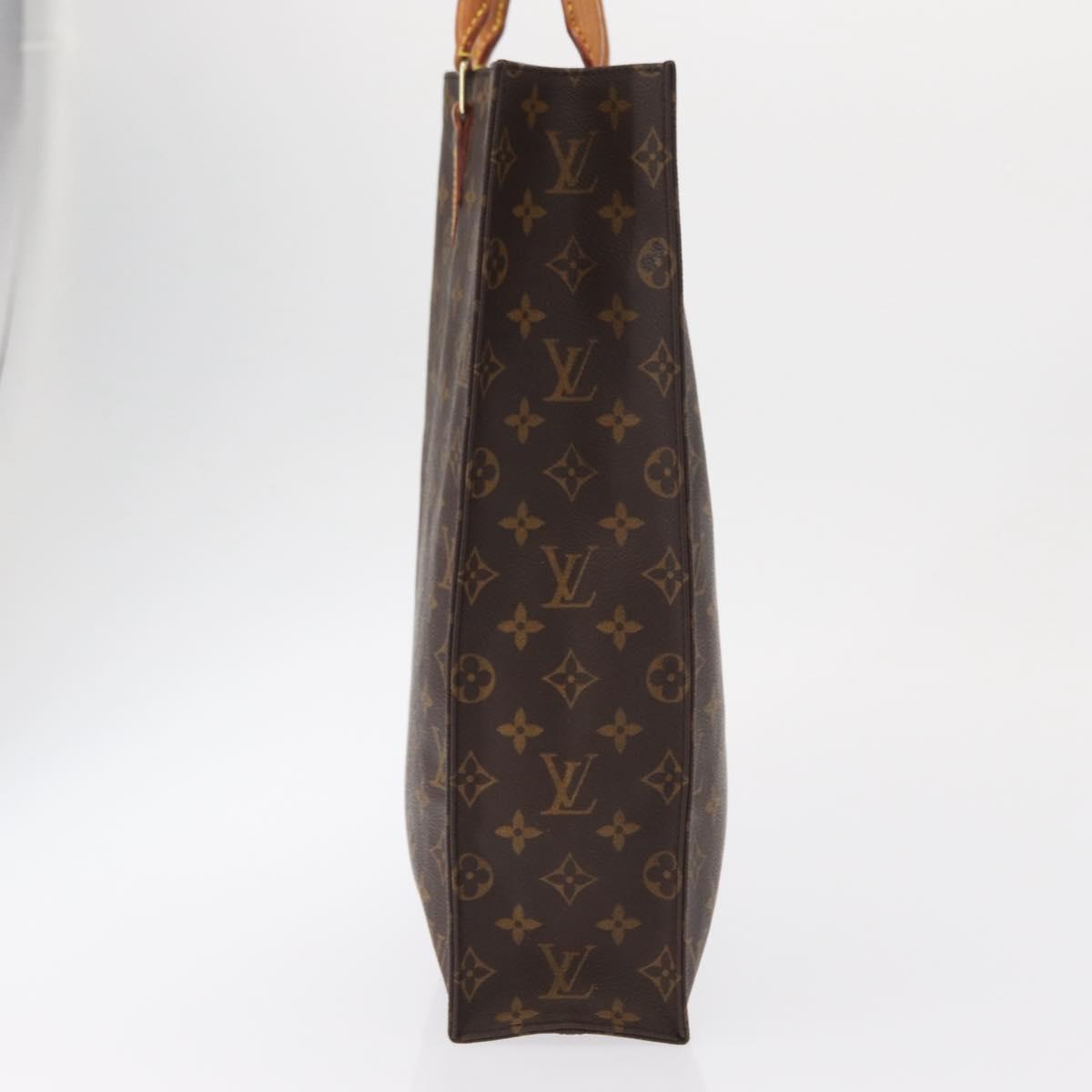 LOUIS VUITTON Monogram Sac Plat Hand Bag M51140 LV Auth 162756