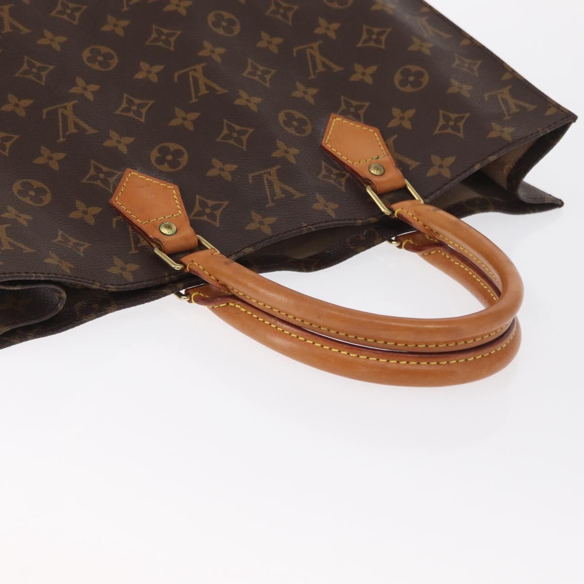LOUIS VUITTON Monogram Sac Plat Hand Bag M51140 LV Auth 162756