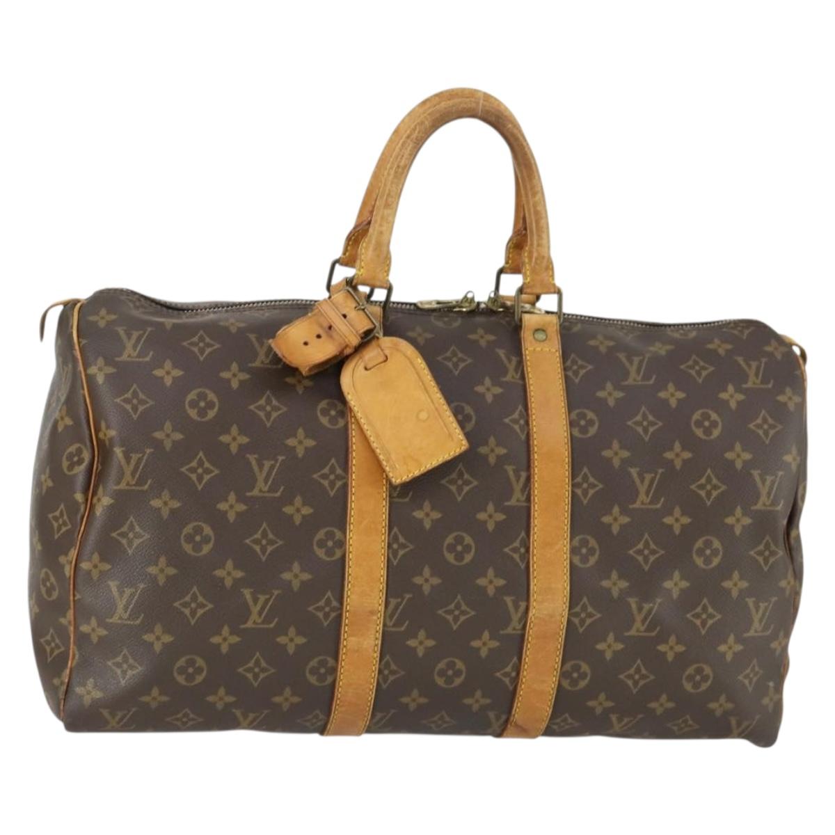 LOUIS VUITTON Monogram Keepall 45 Boston Bag M41428 LV Auth 162757