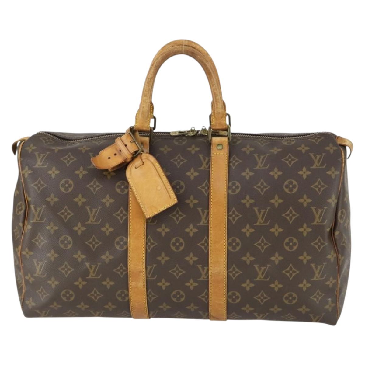LOUIS VUITTON Monogram Keepall 45 Boston Bag M41428 LV Auth 162757