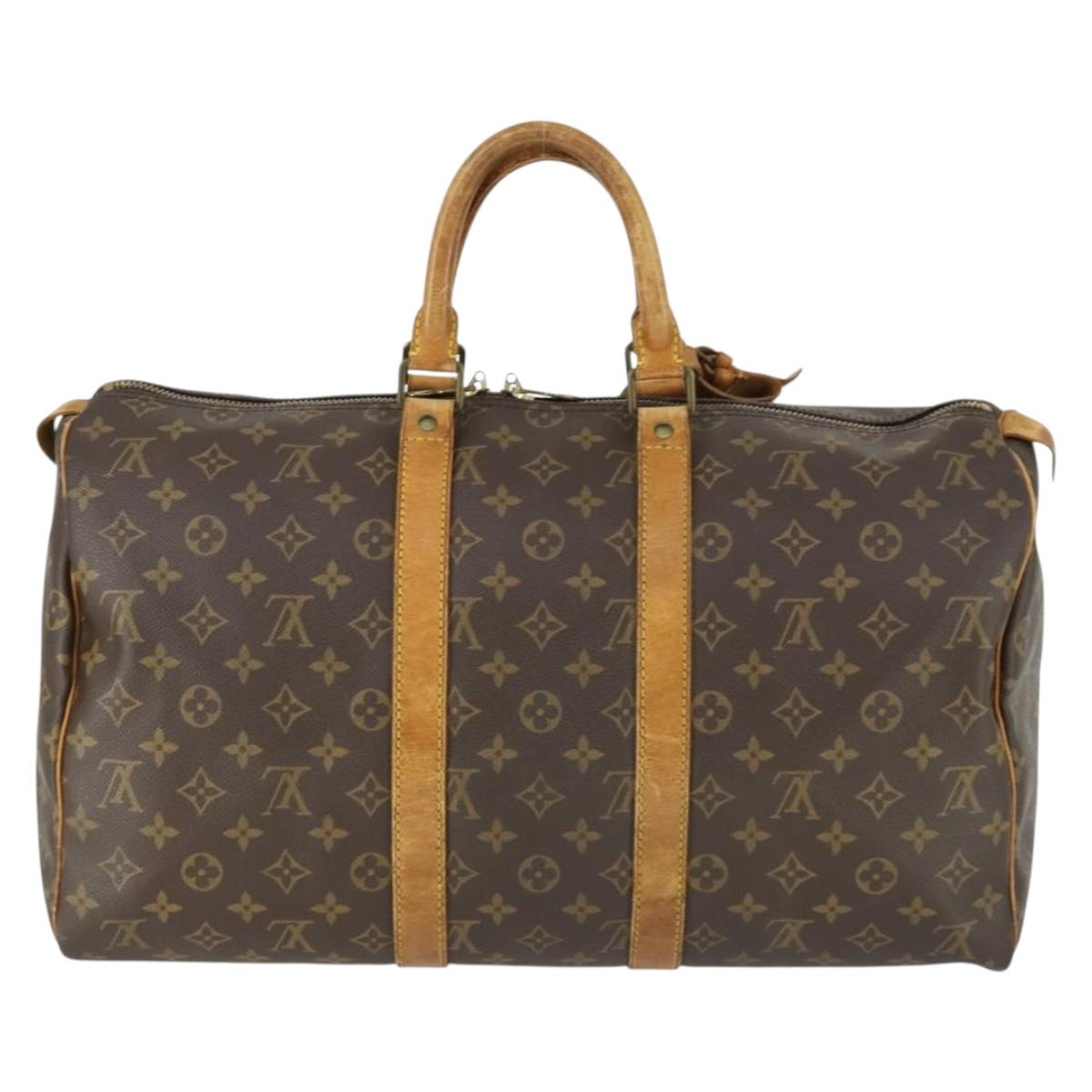 LOUIS VUITTON Monogram Keepall 45 Boston Bag M41428 LV Auth 162757