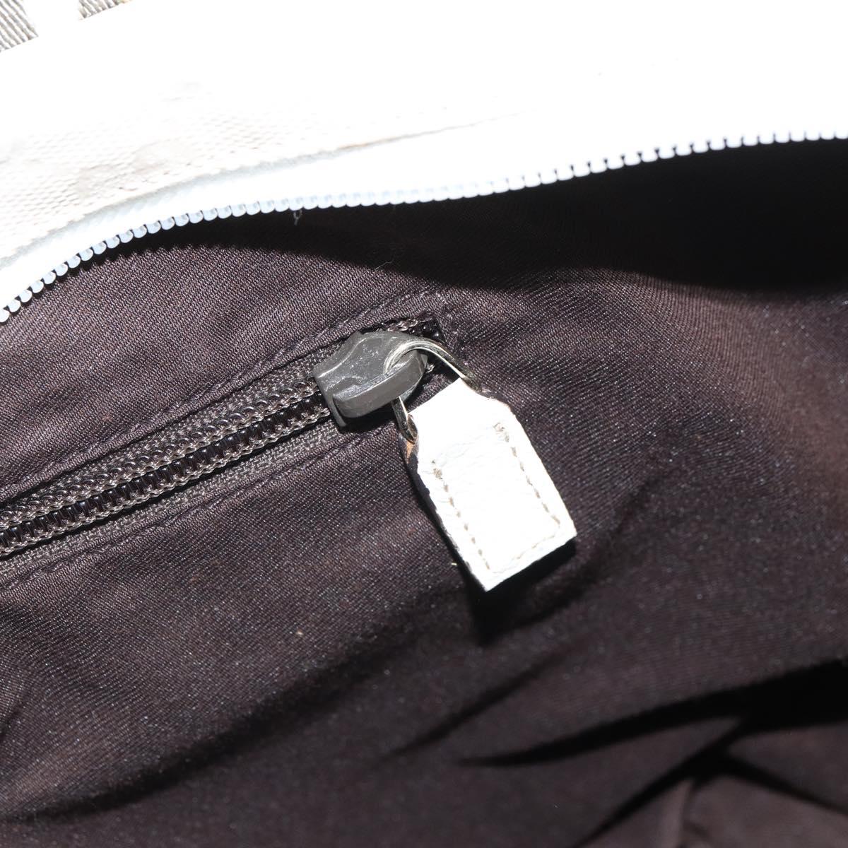 GUCCI GG Canvas Tote Bag White Gold 131230 Auth 162761