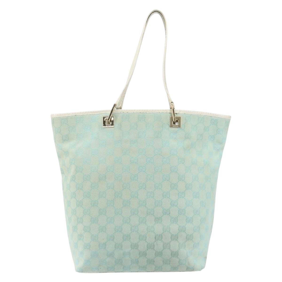 GUCCI GG Canvas Tote Bag Peppermint Gold 002 1098 3444 Auth 162762