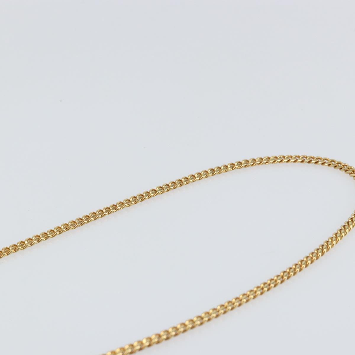 LOEWE Chain Shoulder Bag Leather Yellow Gold Auth 162771