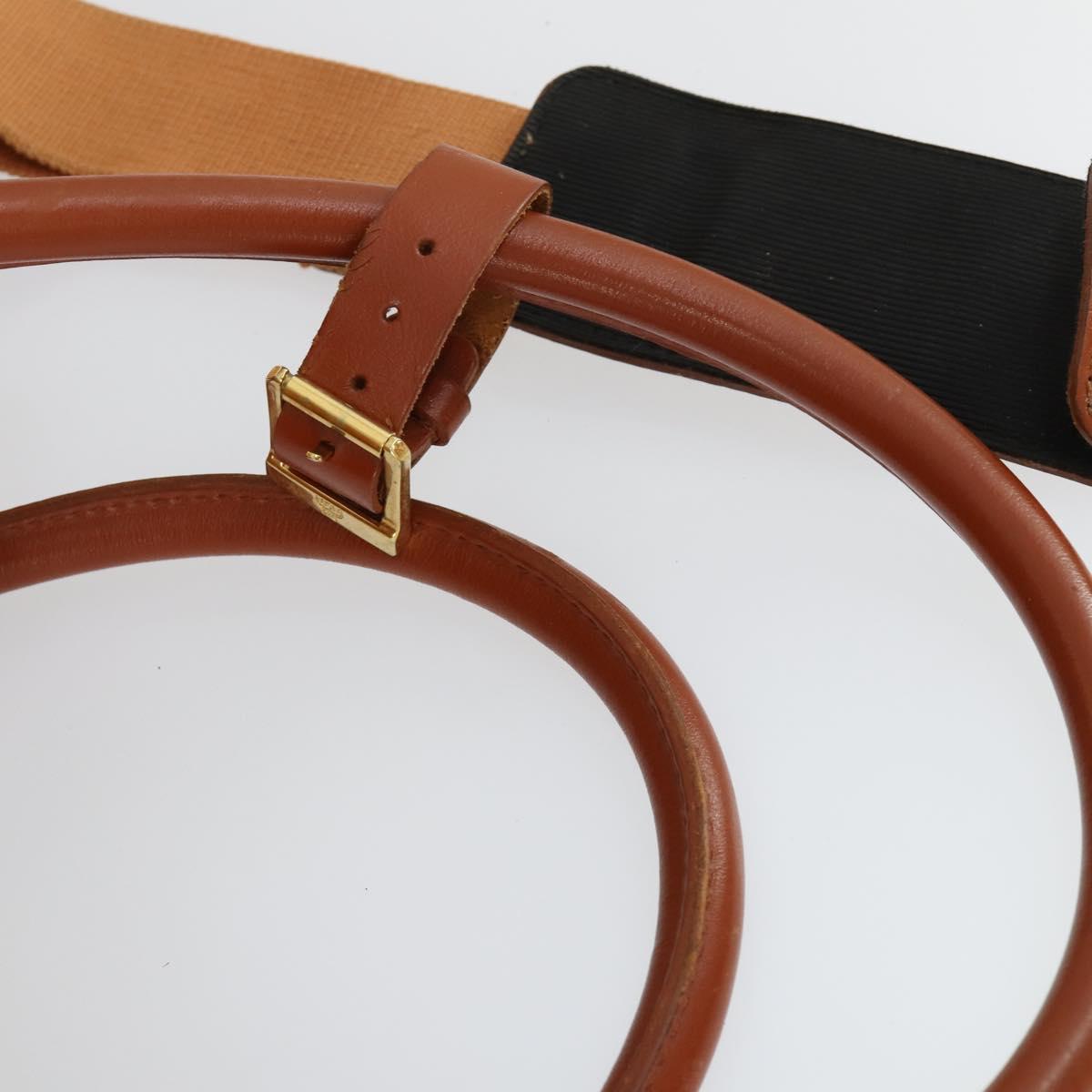 MCM Logogram Vicetos Boston Bag PVC 2way Brown Gold Auth 162772