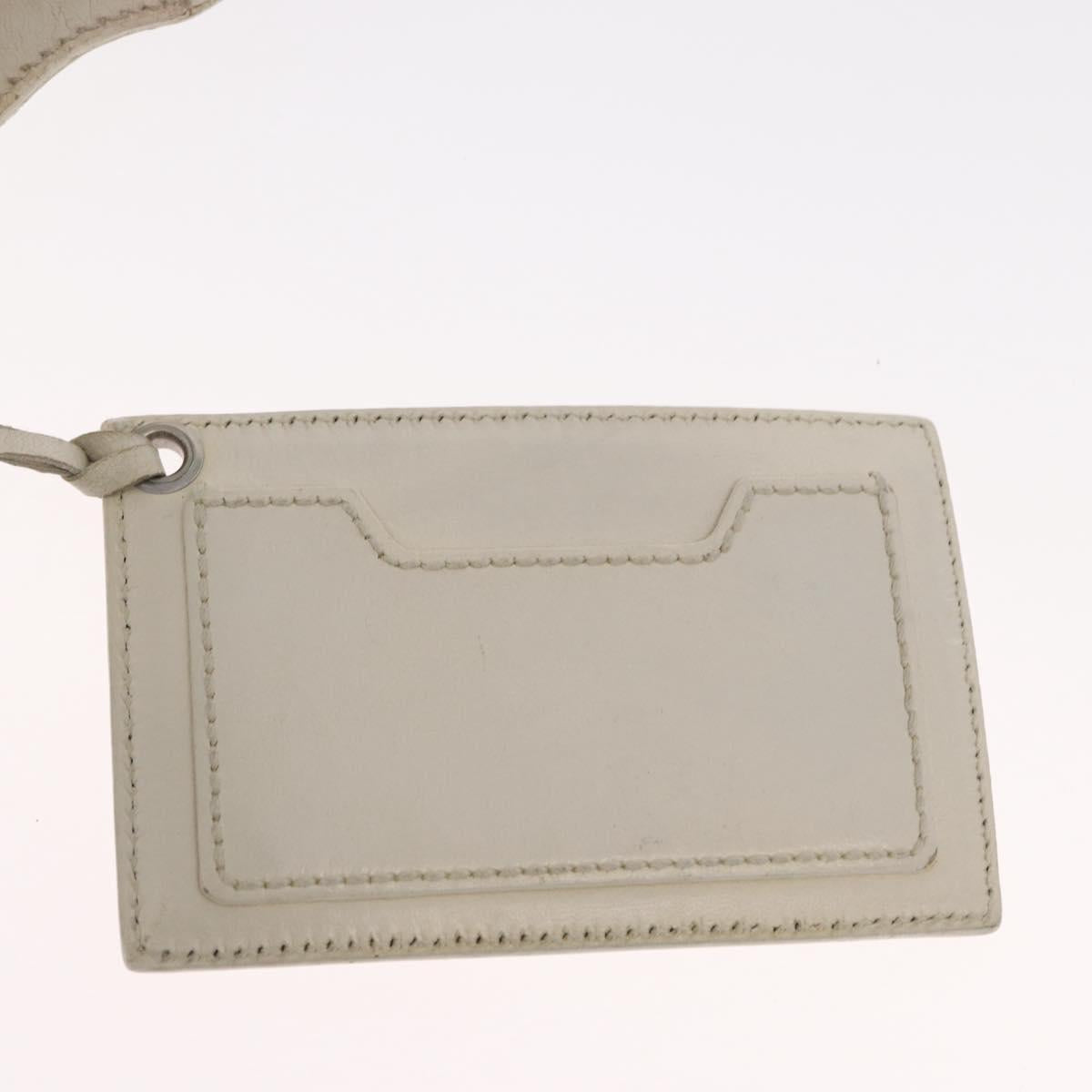 BALENCIAGA Giant City Bag Leather Nylon 2way White Silver 173084 Auth 162774