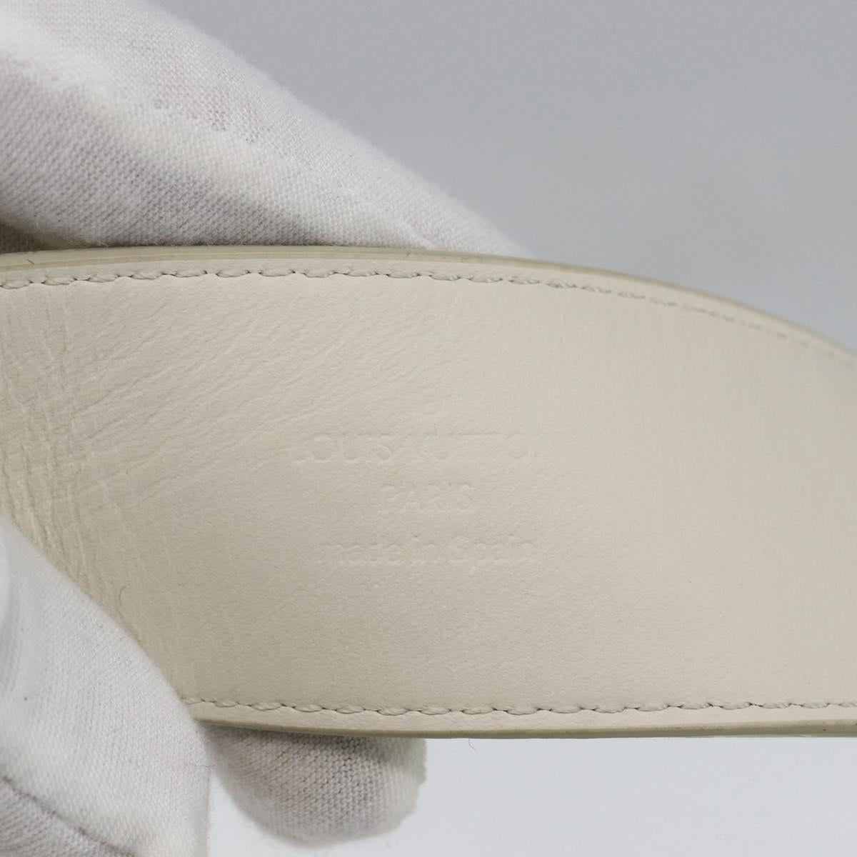 LOUIS VUITTON Monogram Prism Ceinture LV Shape Belt Silver M0219 LV Auth 162778V