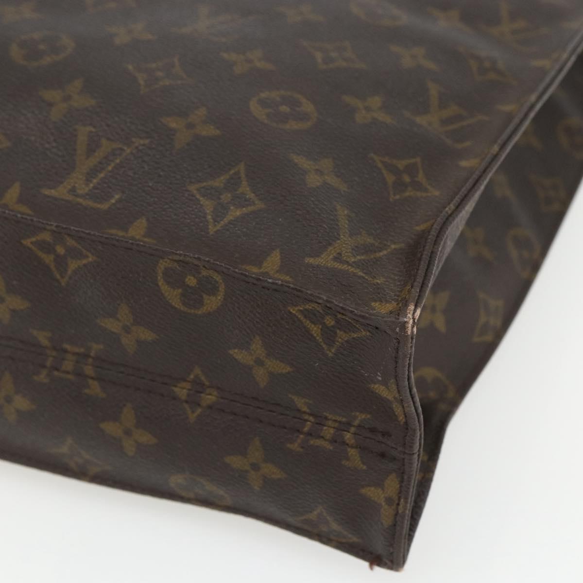 LOUIS VUITTON Monogram Sac Plat Hand Bag M51140 LV Auth 162783