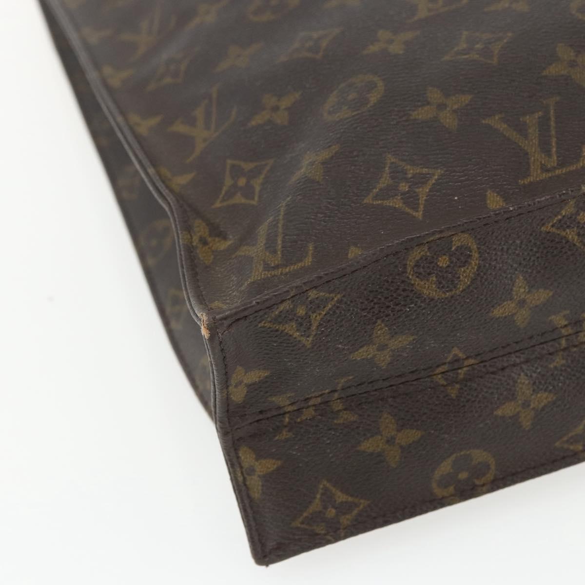 LOUIS VUITTON Monogram Sac Plat Hand Bag M51140 LV Auth 162783