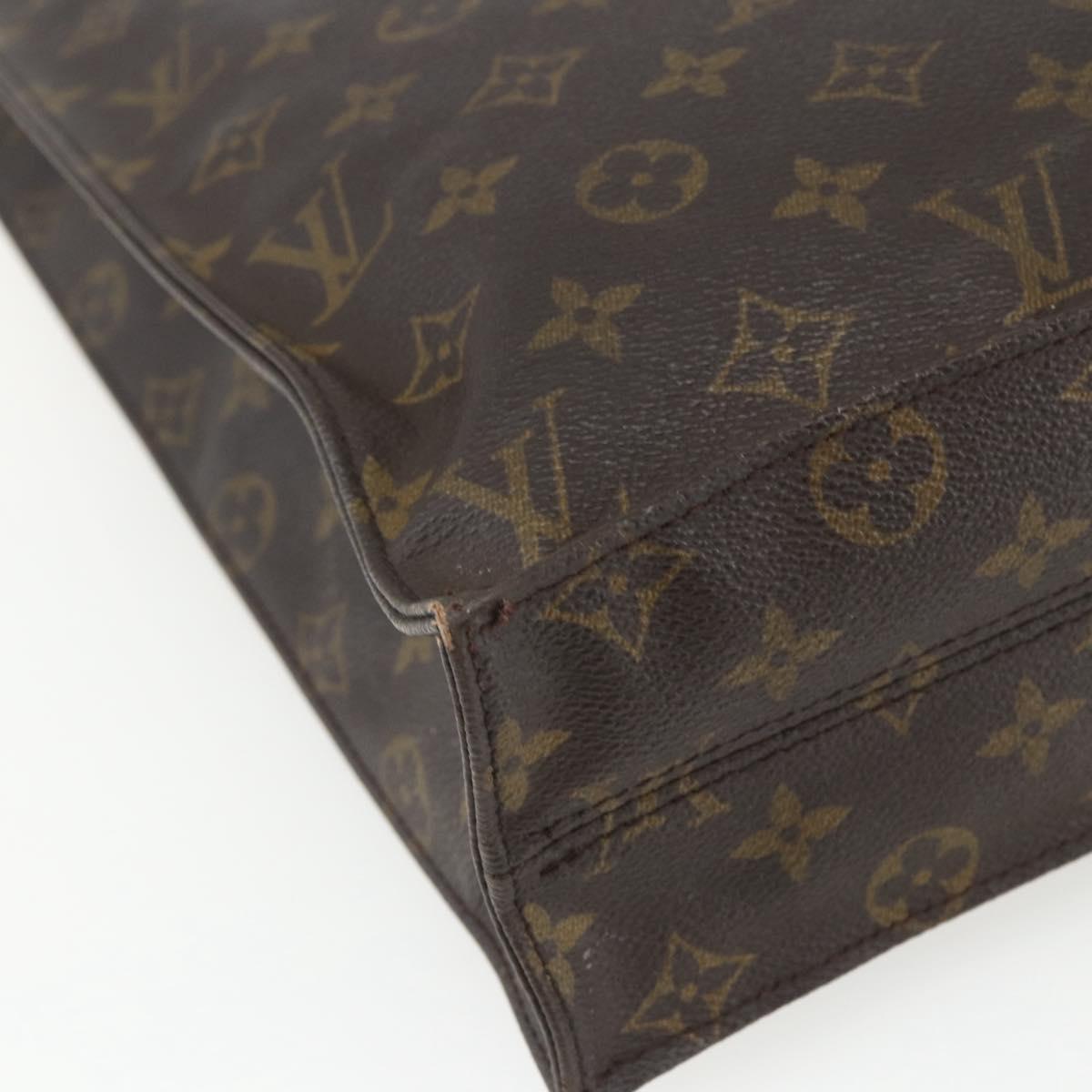 LOUIS VUITTON Monogram Sac Plat Hand Bag M51140 LV Auth 162783