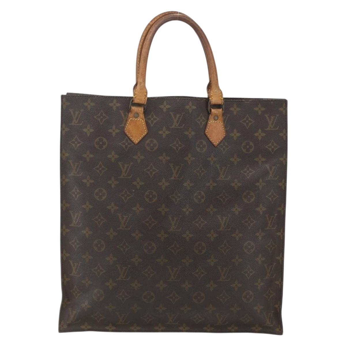 LOUIS VUITTON Monogram Sac Plat Hand Bag M51140 LV Auth 162783