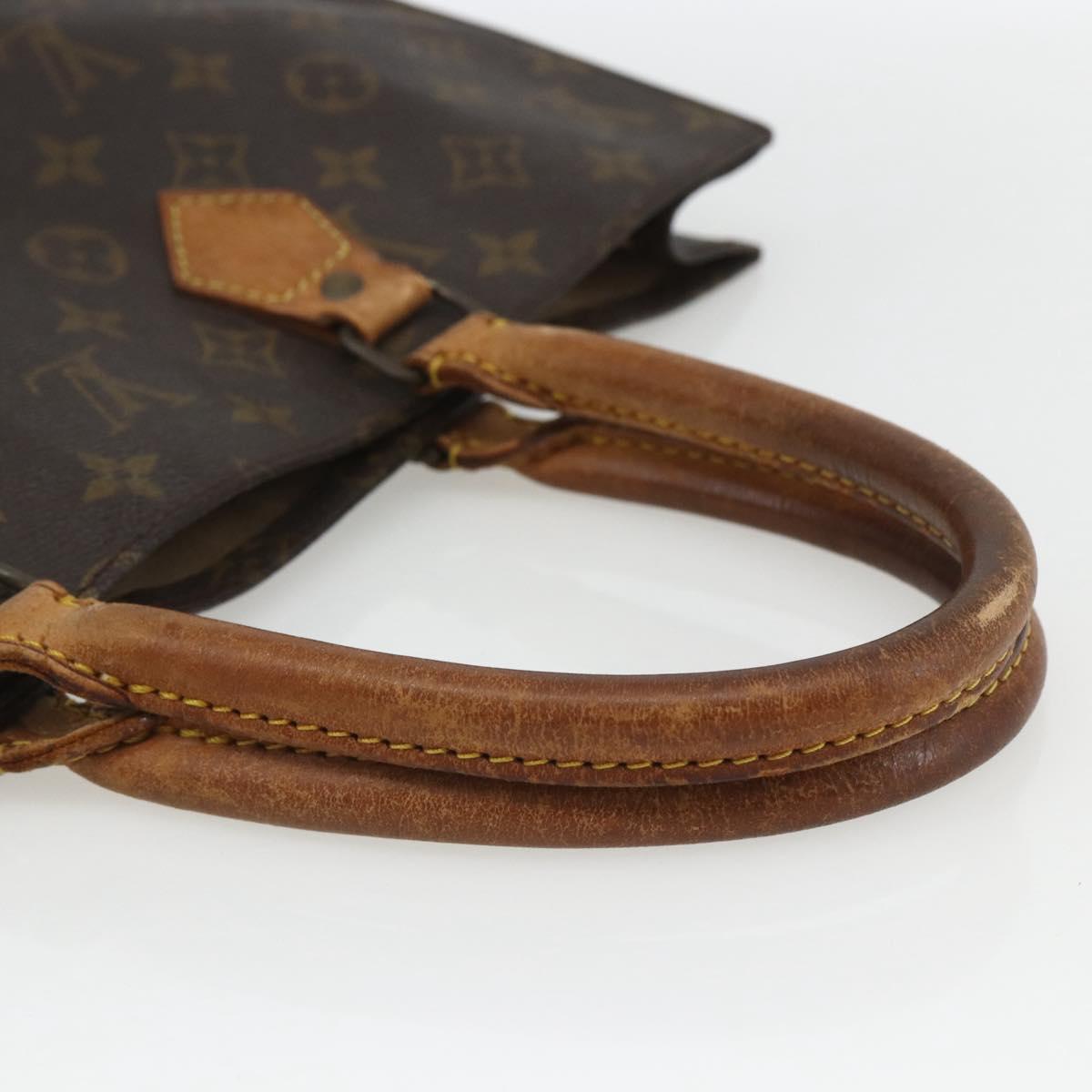 LOUIS VUITTON Monogram Sac Plat Hand Bag M51140 LV Auth 162783