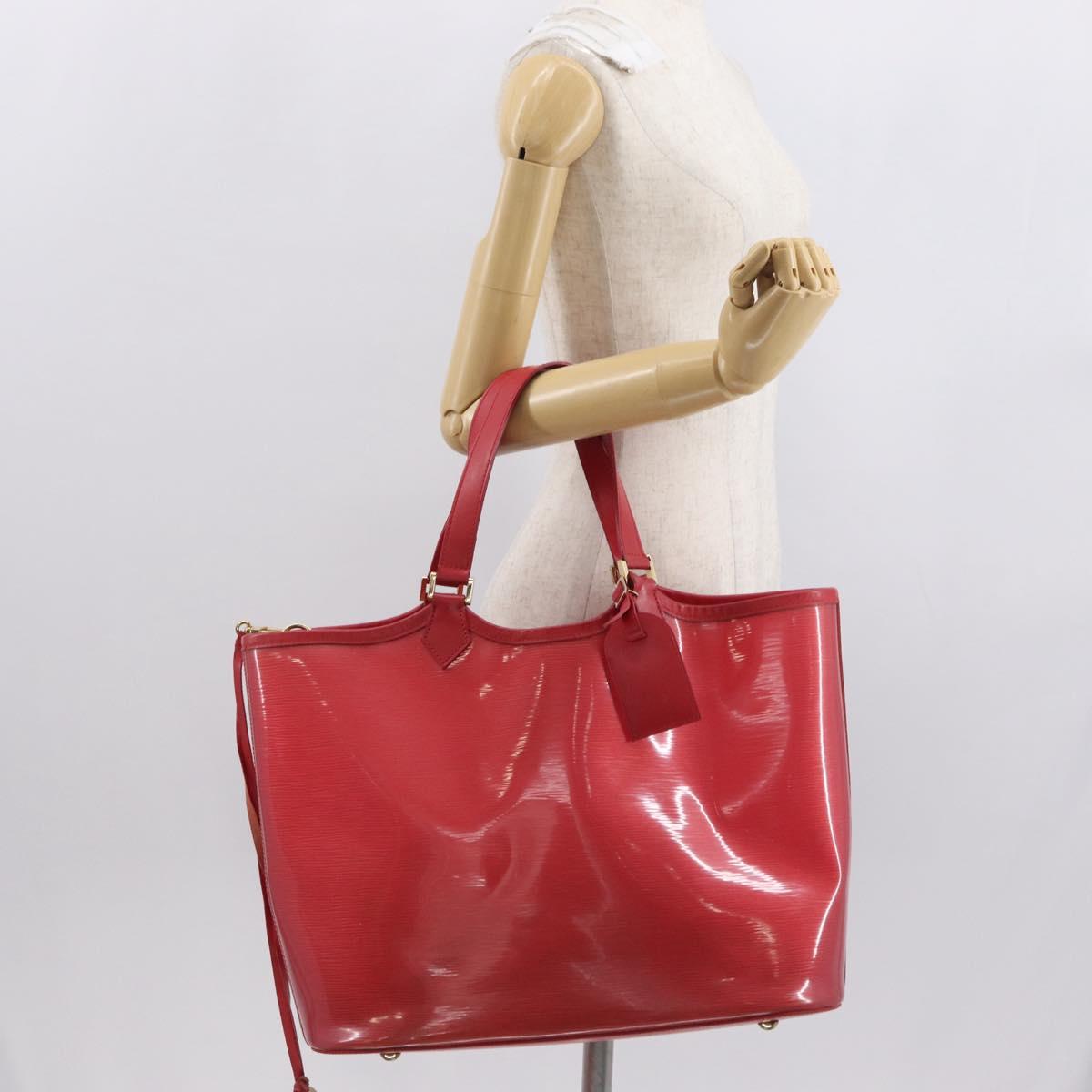 LOUIS VUITTON Epi Plage Lagoon Bay Tote Bag Red M92150 LV Auth 162793