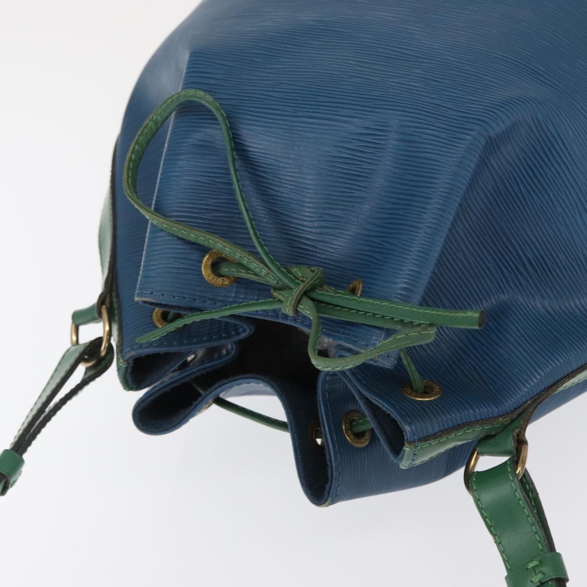 LOUIS VUITTON Epi Noe Shoulder Bag Bicolor Green Blue M44044 LV Auth 162796