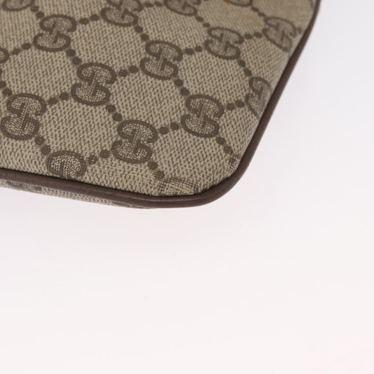 GUCCI GG Supreme Web Sherry Line Shoulder Bag PVC Beige 904 02 047 Auth 162812