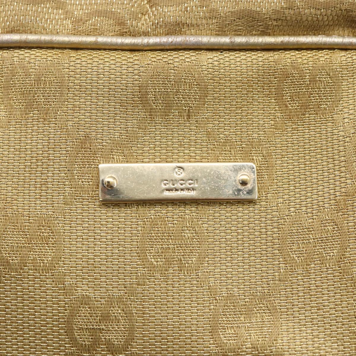 GUCCI GG Canvas Hand Bag Gold Tone 002 1115 Auth 162818