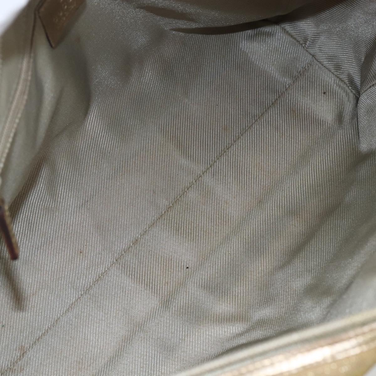 GUCCI GG Canvas Hand Bag Gold Tone 002 1115 Auth 162818