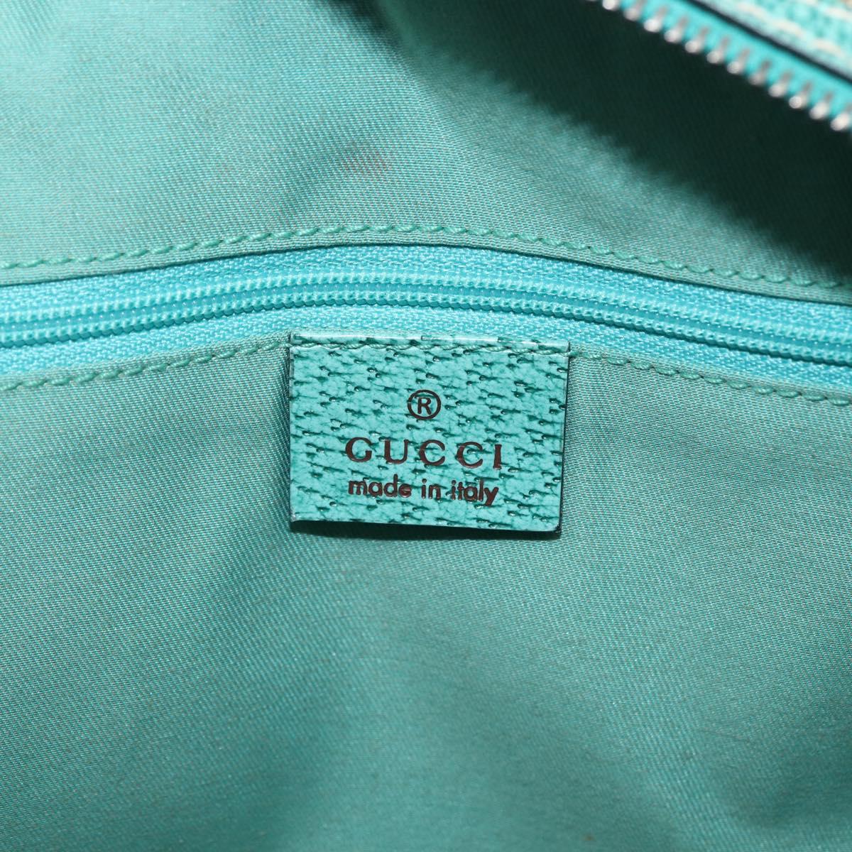 GUCCI GG Canvas Hand Bag Beige Silver 113009 Auth 162819