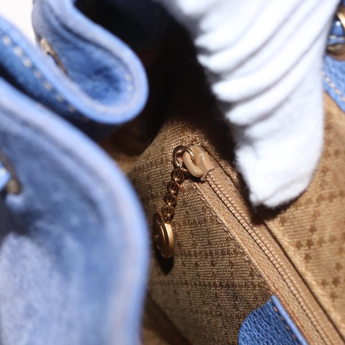 GUCCI Bamboo Backpack Suede Purple Gold 003 2058 0030 Auth 162821