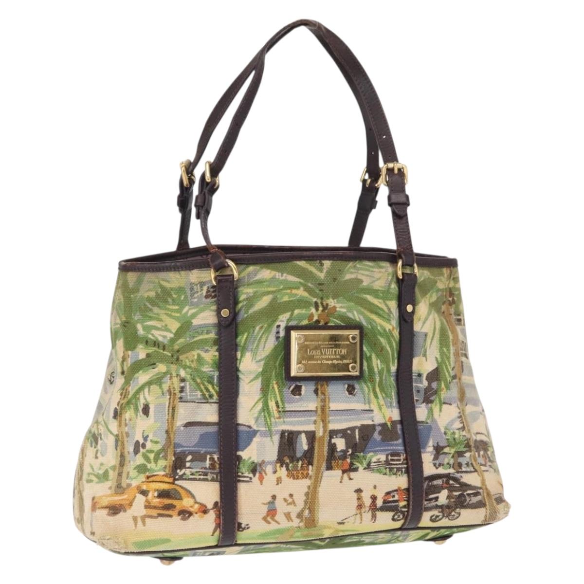 LOUIS VUITTON Eyeall Cabas PM Promenade Bag Canvas Purple M93771 LV Auth 162827