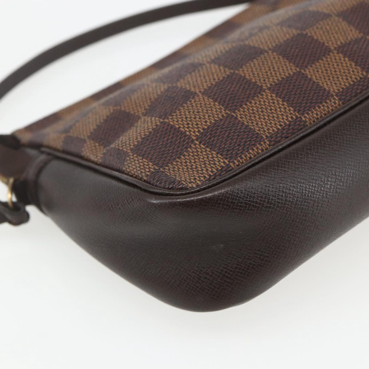 LOUIS VUITTON Damier Ebene Trousse Makeup Pouch N51982 LV Auth 162828A
