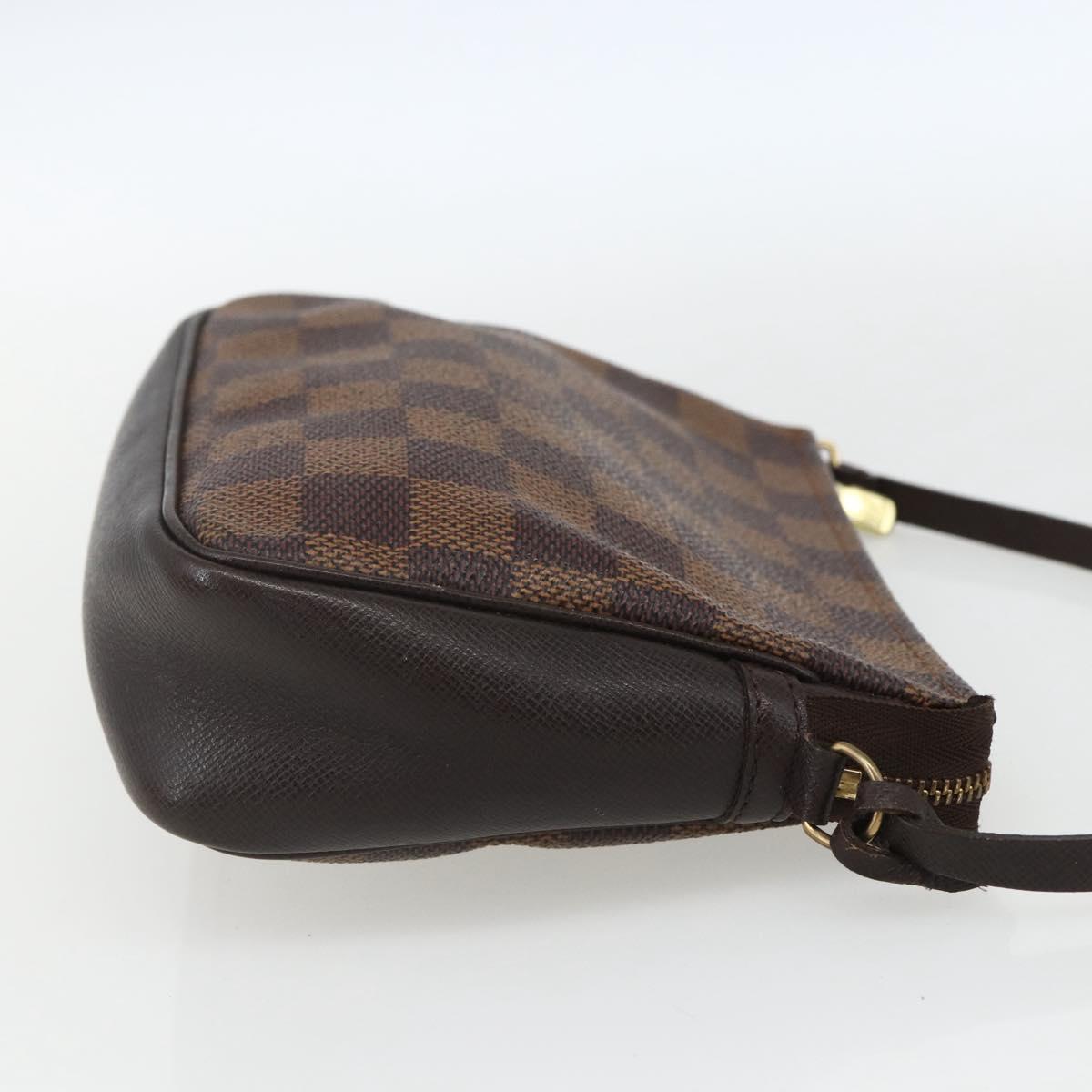 LOUIS VUITTON Damier Ebene Trousse Makeup Pouch N51982 LV Auth 162828A