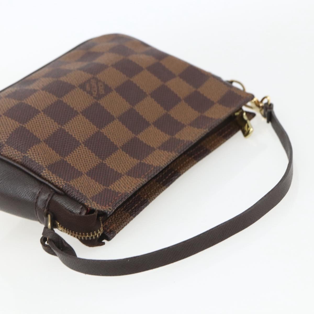 LOUIS VUITTON Damier Ebene Trousse Makeup Pouch N51982 LV Auth 162828A