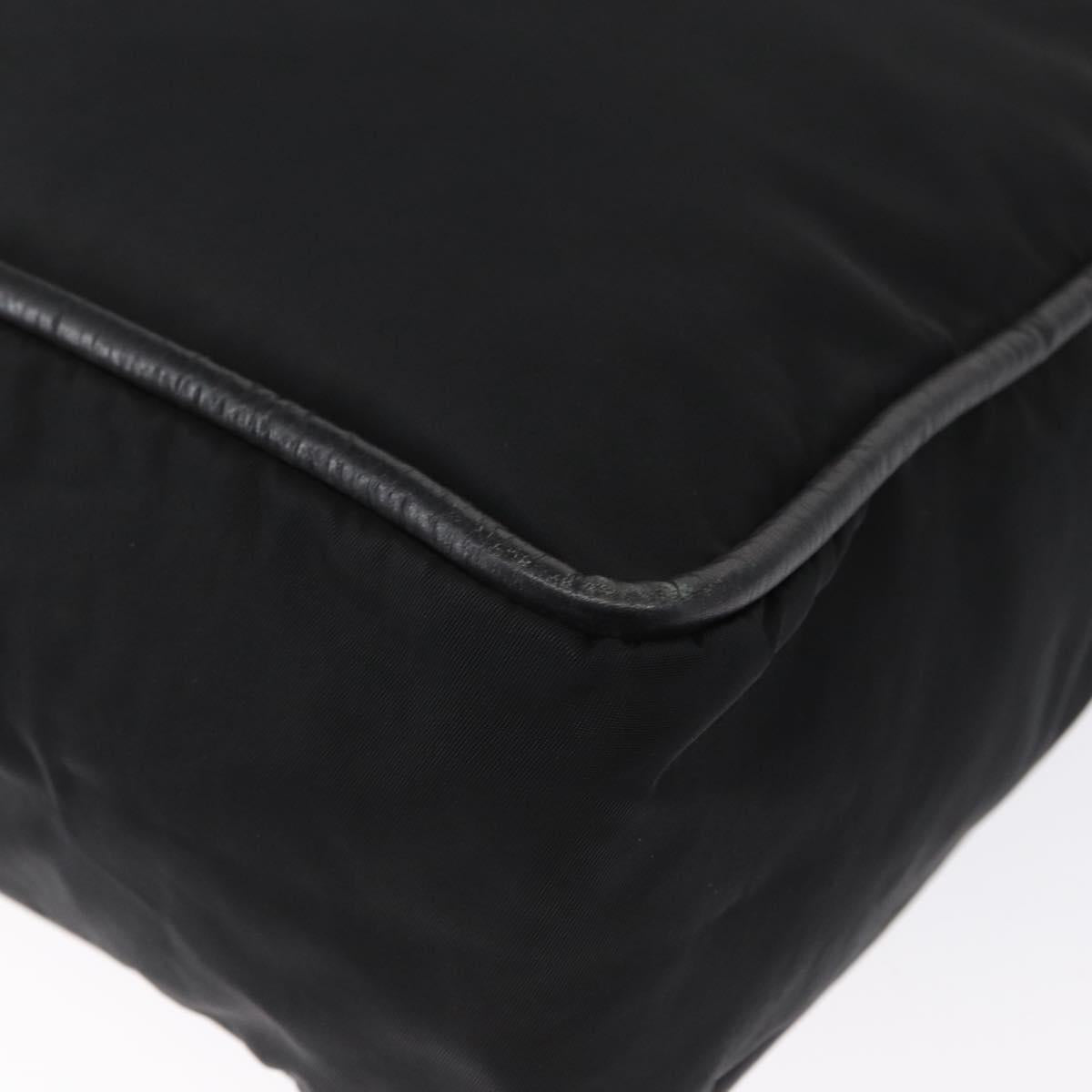 CELINE Shoulder Bag Nylon Black Gold Auth 162838