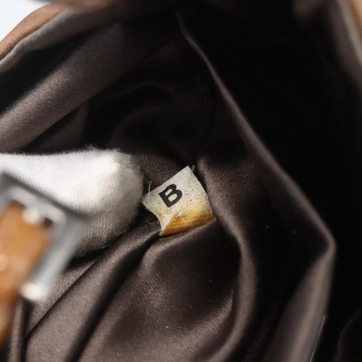 PRADA Shoulder Bag Nylon Beige Gold Auth 162843