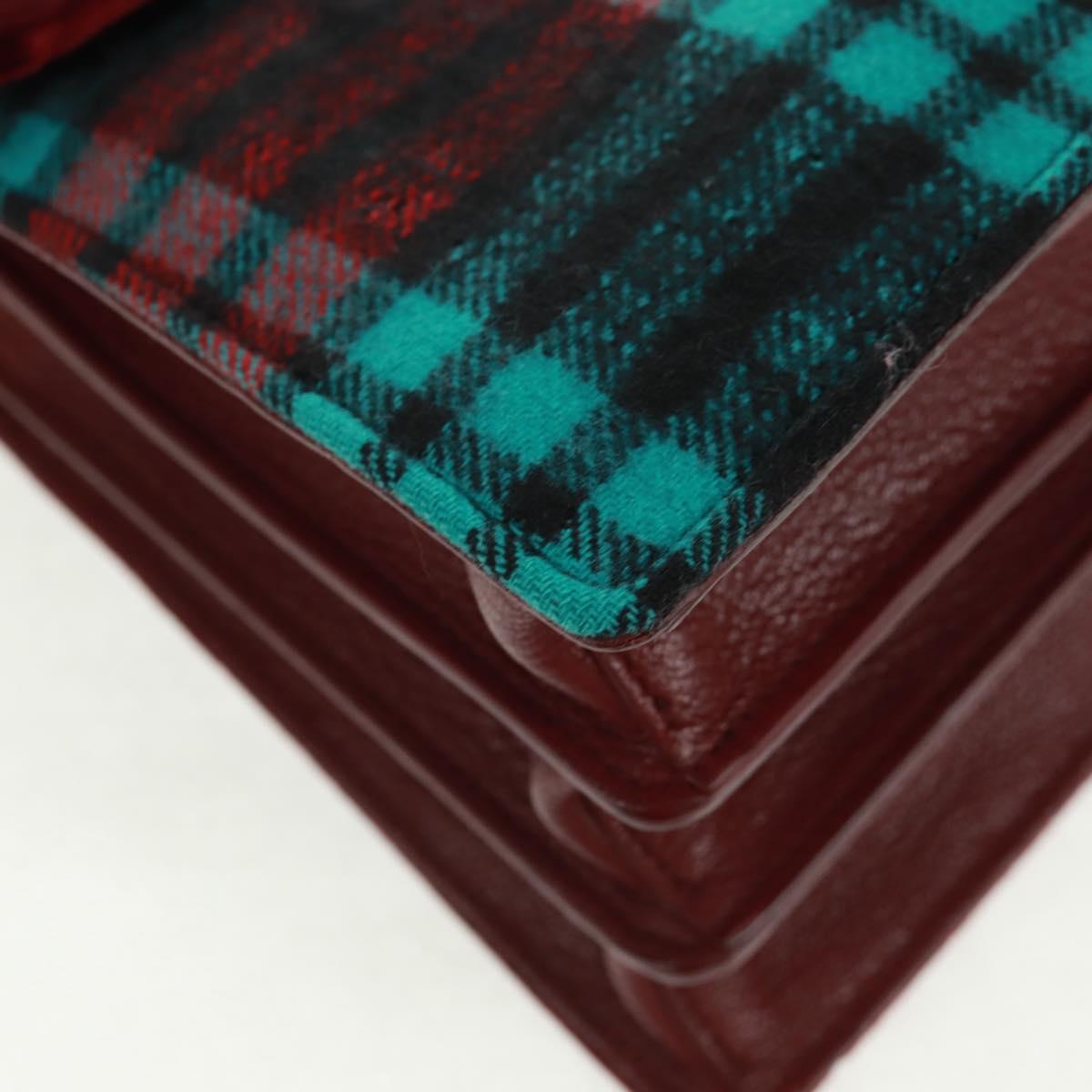Miu Miu Hand Bag Velor 2way Red Gold Auth 162863SAV