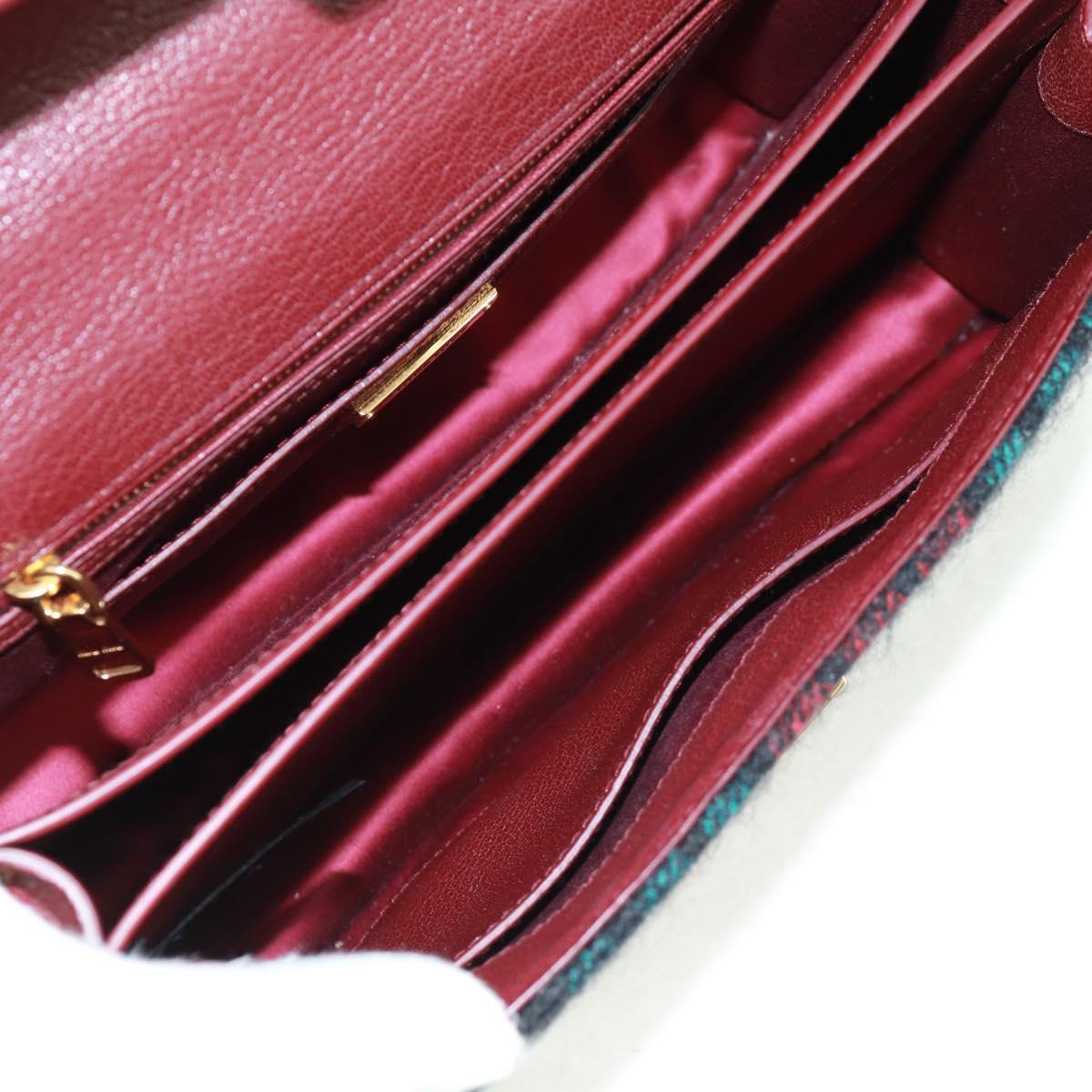 Miu Miu Hand Bag Velor 2way Red Gold Auth 162863SAV