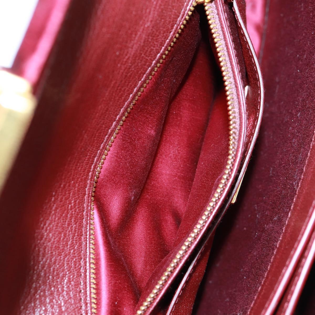 Miu Miu Hand Bag Velor 2way Red Gold Auth 162863SAV