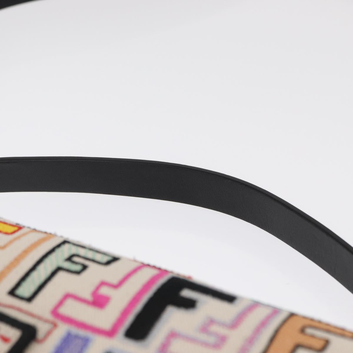 FENDI Zucca Canvas Mamma Baguette Shoulder Bag Multicolor Gold Auth 162870SM