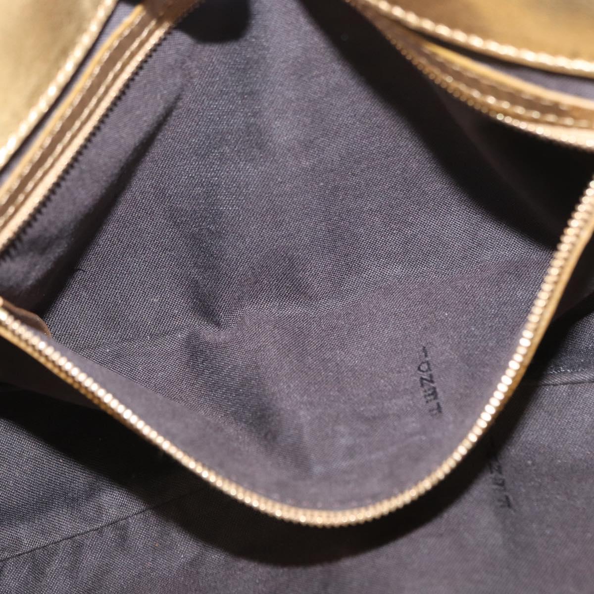 FENDI Zucca Canvas Mamma Baguette Shoulder Bag Gold Auth 162871SM