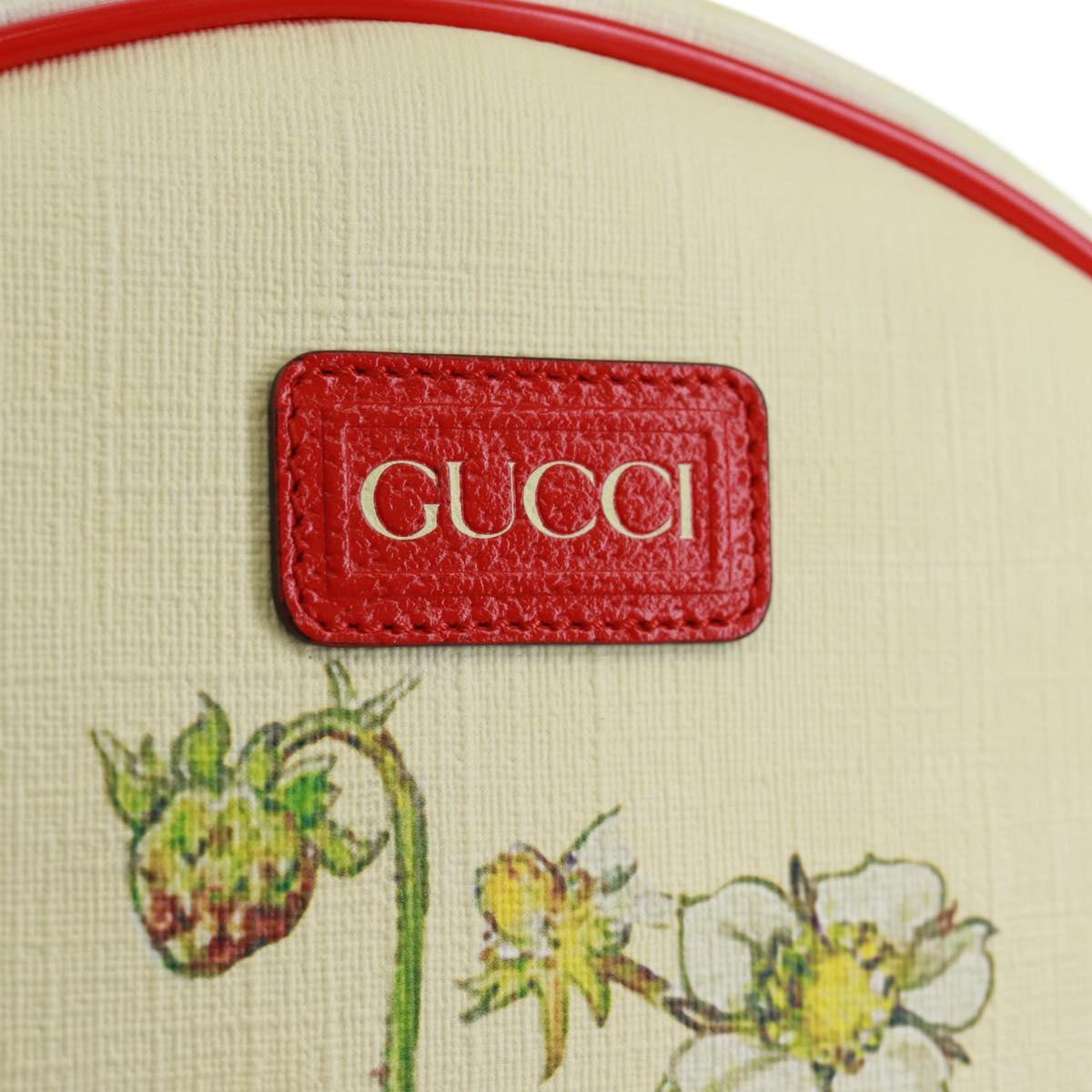 GUCCI Children's Strawberry Fairy Backpack PVC Red Silver 433578 Auth 162873SAM