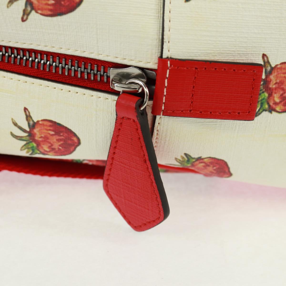 GUCCI Children's Strawberry Fairy Backpack PVC Red Silver 433578 Auth 162873SAM