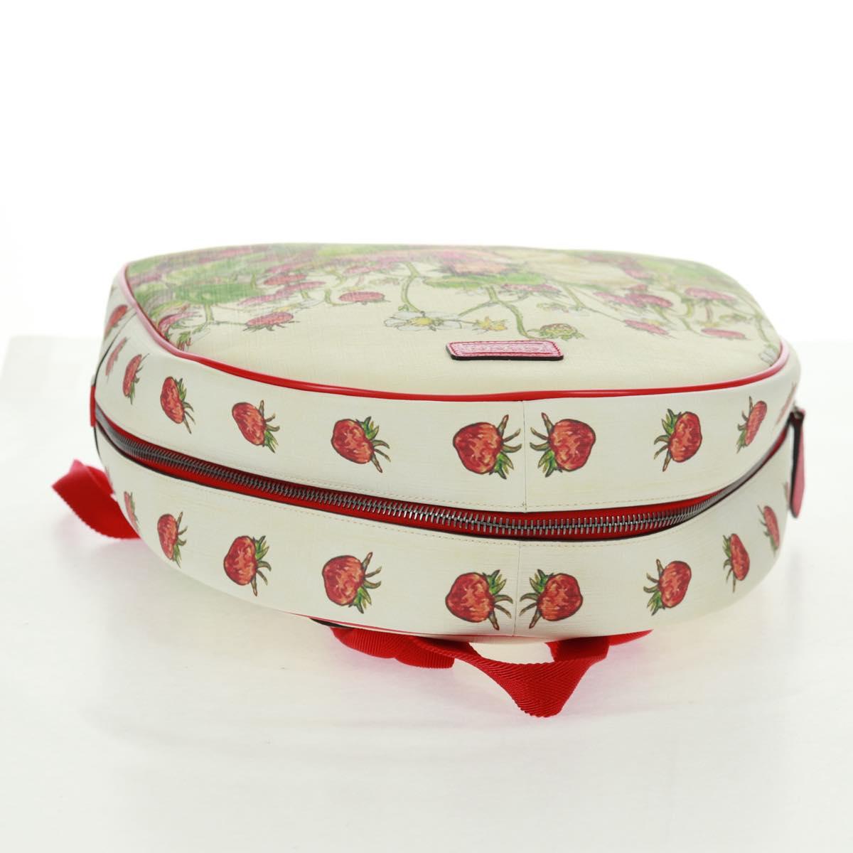 GUCCI Children's Strawberry Fairy Backpack PVC Red Silver 433578 Auth 162873SAM