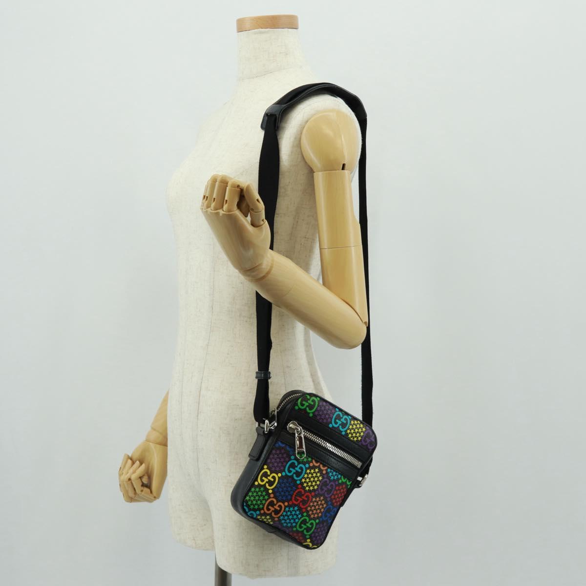 GUCCI GG Psychedelic Shoulder Bag Multicolor Silver 598103 Auth 162874M